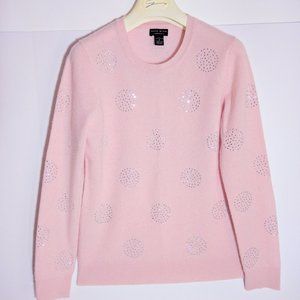 Sweater - 100% Pink CASHMERE that SPARKLES!